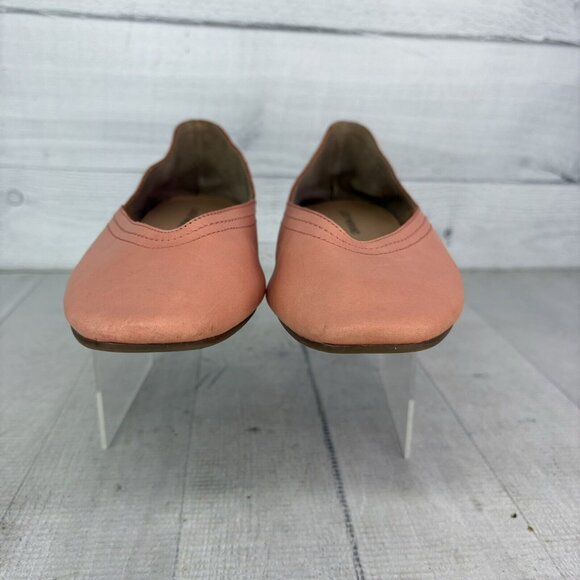 Lucky Brand ALBA Hazel Salmon Leather Slip On Square Toe Ballet Flat Shoe Sz 7 M - Picture 3 of 16
